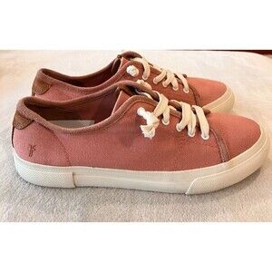 Frye Gia Canvas Shoes Womens Size 9 M Blush Colorway Low Lace Up Casual Sneakers